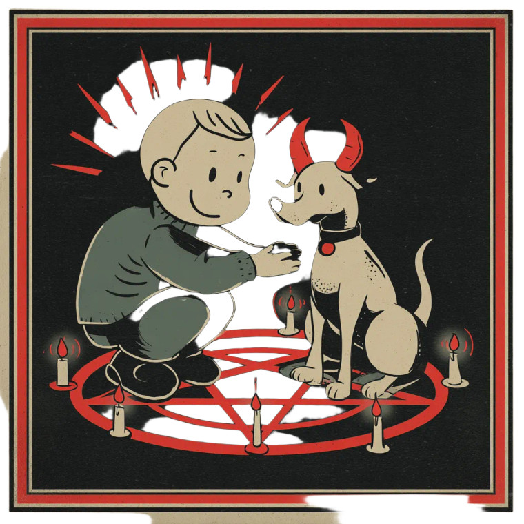 Retro Devil Dog Boy Vinyl Car Decal Sticker – Waterproof & UV-Resistant 8"