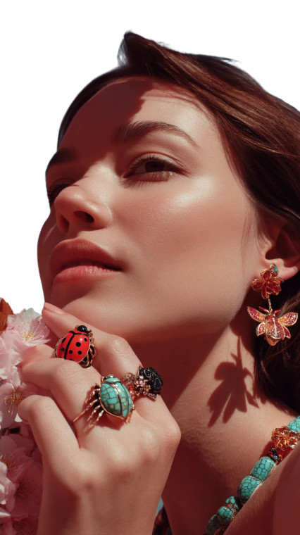 Eurasian Jewelry Model Vinyl Car Decal Sticker – Waterproof & UV-Resistant 8"