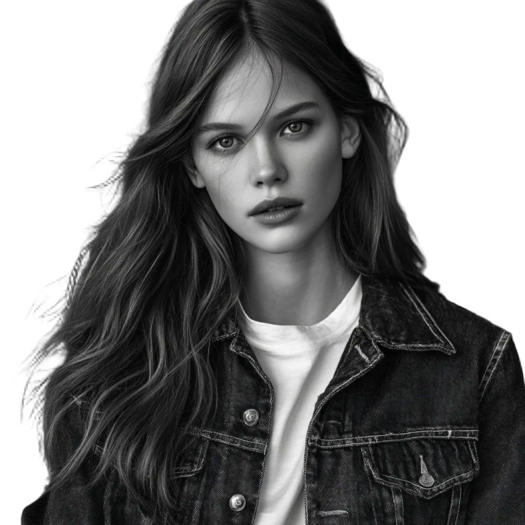 Gorgeous Model Portrait V2 Vinyl Car Decal Sticker – Waterproof & UV-Resistant 8"