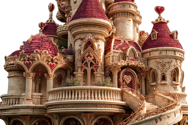 Queen'S Heart Castle Vinyl Car Decal Sticker – Waterproof & UV-Resistant 8"