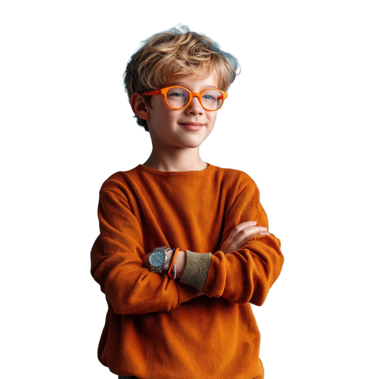 Smiling Boy With Glasses Vinyl Car Decal Sticker – Waterproof & UV-Resistant 8"