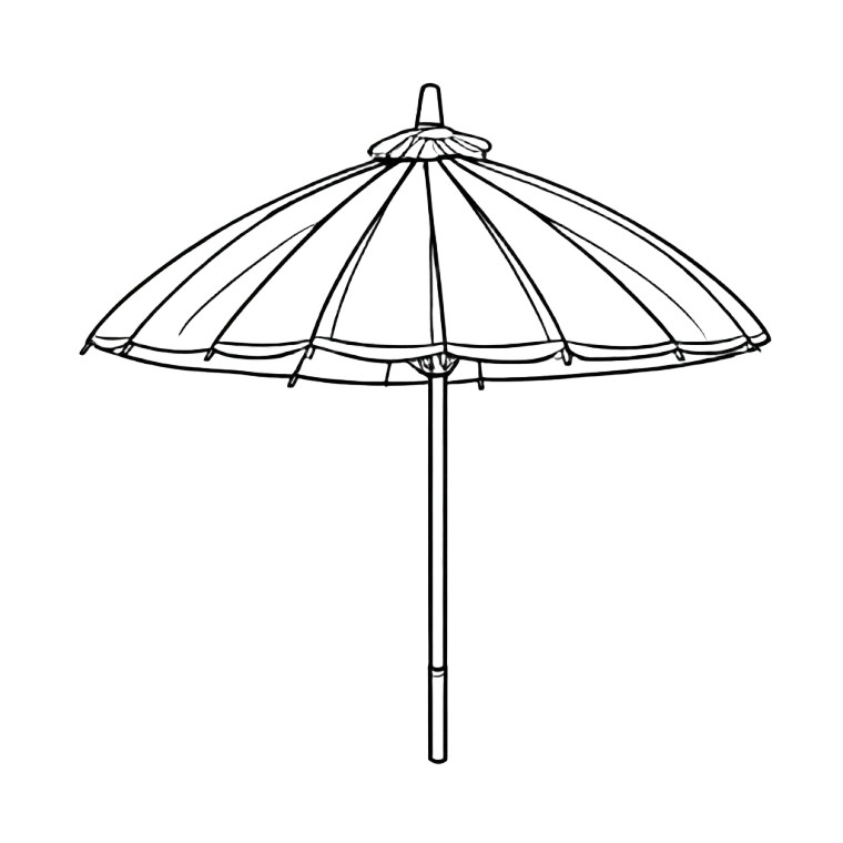 Cartoon Parasol Vinyl Car Decal Sticker – Waterproof & UV-Resistant 8"