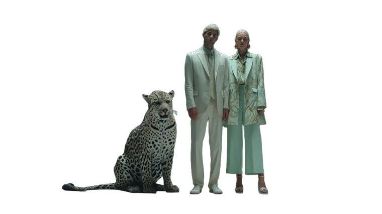 Fashionable Duo With Leopard Vinyl Car Decal Sticker – Waterproof & UV-Resistant 8"