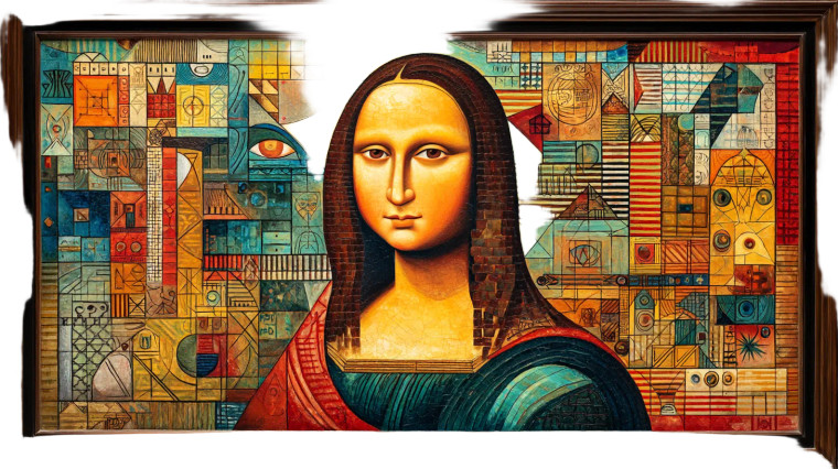 Picasso'S Mona Lisa V2 Vinyl Car Decal Sticker – Waterproof & UV-Resistant 8"