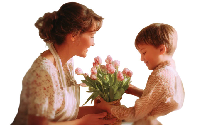 Easter Mom Flowers Vinyl Car Decal Sticker – Waterproof & UV-Resistant 8"