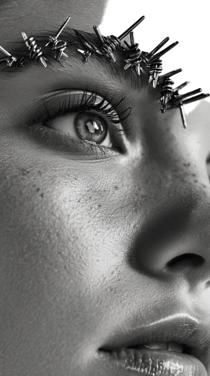 Bolt Eyebrows Editorial Vinyl Car Decal Sticker – Waterproof & UV-Resistant 8"