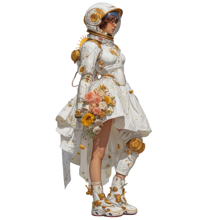 Space Bride V2 Vinyl Car Decal Sticker – Waterproof & UV-Resistant 8"