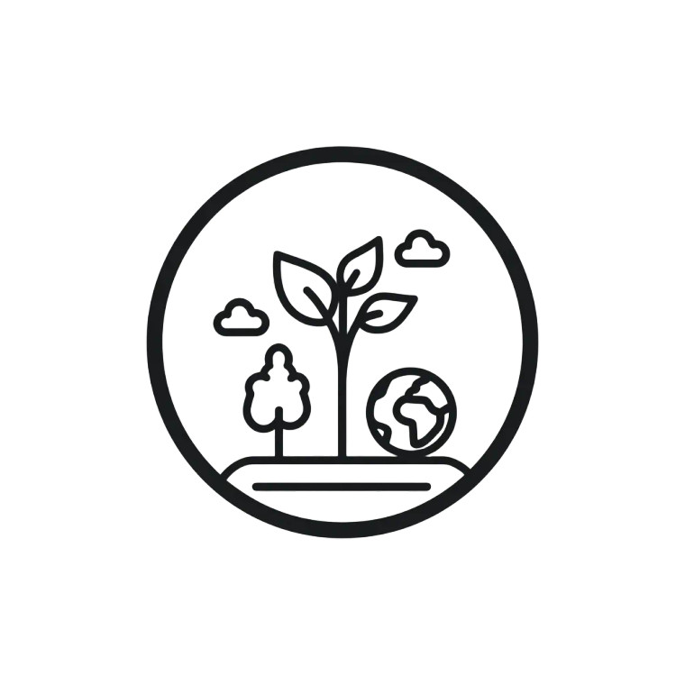 Sustainable Icon Vinyl Car Decal Sticker – Waterproof & UV-Resistant 8"