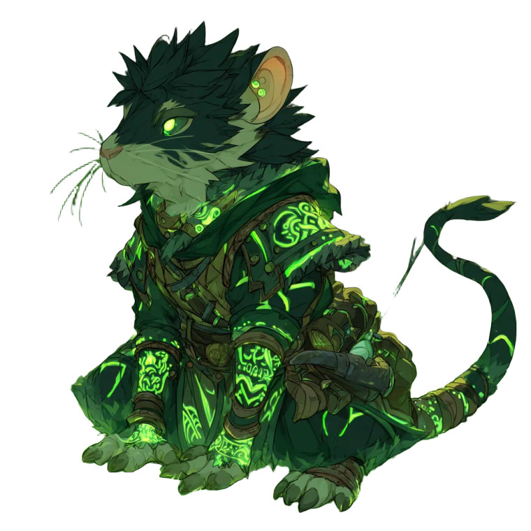 Magical Anthro Rat V2 Vinyl Car Decal Sticker – Waterproof & UV-Resistant 8"