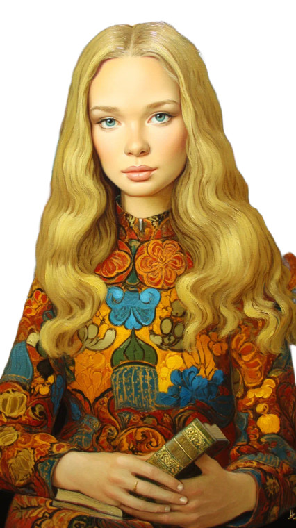 Elegant Slavic Lady Vinyl Car Decal Sticker – Waterproof & UV-Resistant 8"