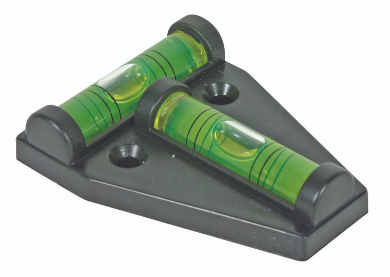 Camco RV Level Bubble | Side-to-Side & Front-To-Rear Leveling | Self Adhesive or Screw-On Mount