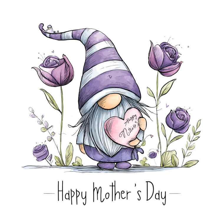 Mother'S Day Gnome Vinyl Car Decal Sticker – Waterproof & UV-Resistant 8"