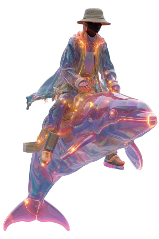 Mystical Dolphin Rider Vinyl Car Decal Sticker – Waterproof & UV-Resistant 8"