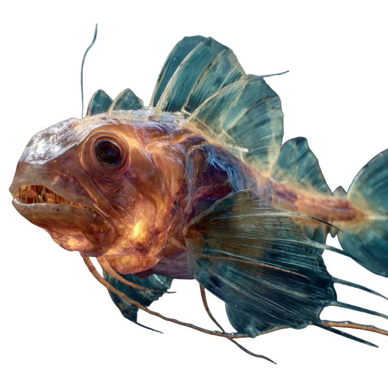 Deep Ocean Lure Fish Vinyl Car Decal Sticker – Waterproof & UV-Resistant 8"