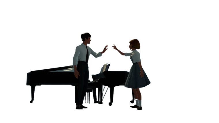 Virtual Piano Duet Vinyl Car Decal Sticker – Waterproof & UV-Resistant 8"
