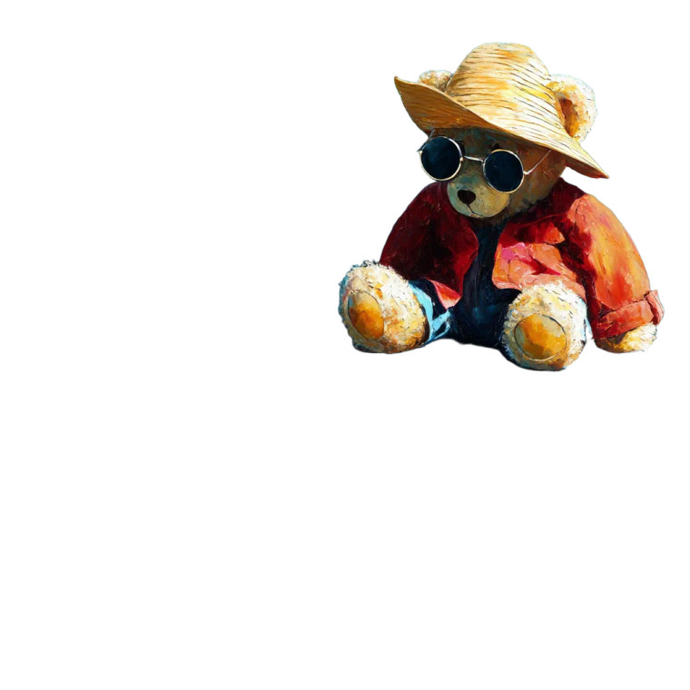 Teddy Bear Pool Vinyl Car Decal Sticker – Waterproof & UV-Resistant 8"