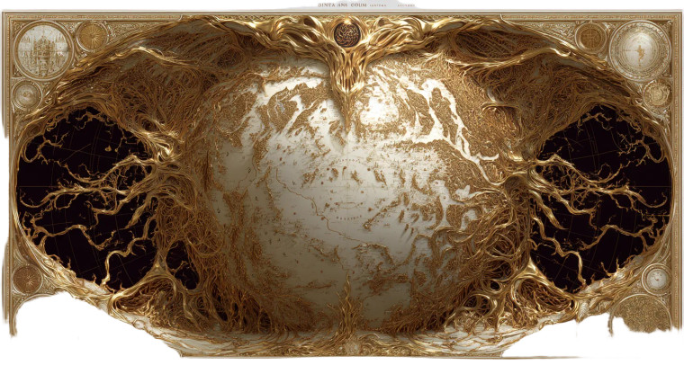 Dark Fantasy Alien Map Vinyl Car Decal Sticker – Waterproof & UV-Resistant 8"