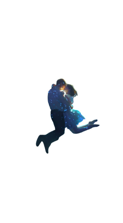 Embracing Cosmic Glow Vinyl Car Decal Sticker – Waterproof & UV-Resistant 8"