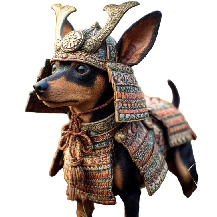 Samurai Pinscher Vinyl Car Decal Sticker – Waterproof & UV-Resistant 8"