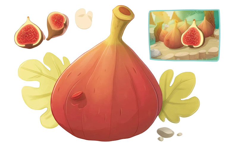 Cartoon Fig Vinyl Car Decal Sticker – Waterproof & UV-Resistant 8"