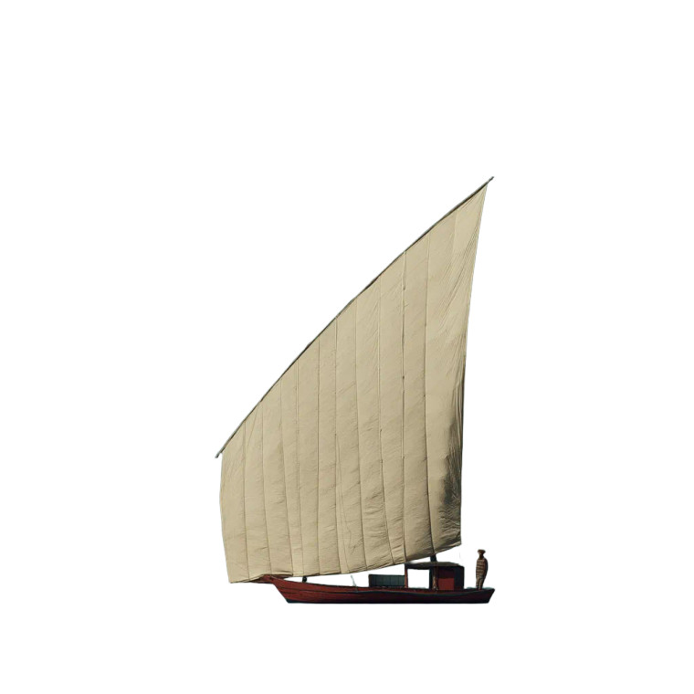 Modern Sailboat Vinyl Car Decal Sticker – Waterproof & UV-Resistant 8"