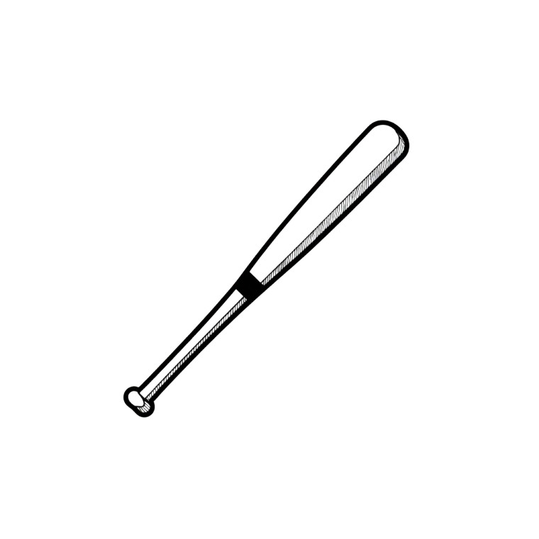 Baseball Bat Sticker Vinyl Car Decal Sticker – Waterproof & UV-Resistant 8"