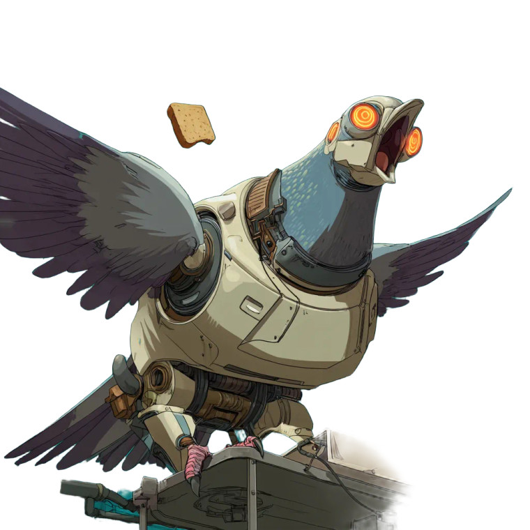 Cybernetic Pigeon Vinyl Car Decal Sticker – Waterproof & UV-Resistant 8"