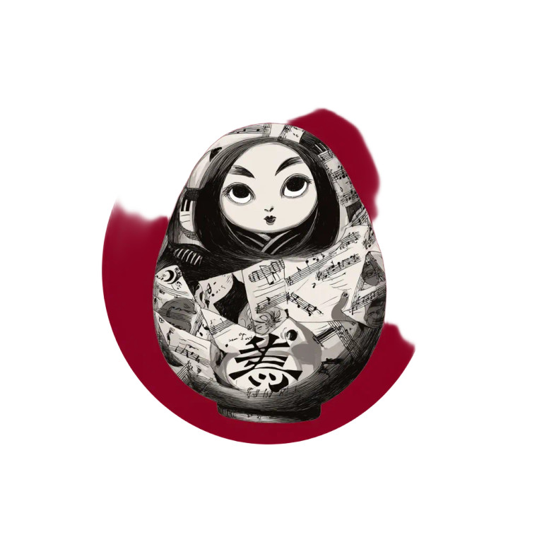 Daruma Writer Vinyl Car Decal Sticker – Waterproof & UV-Resistant 8"