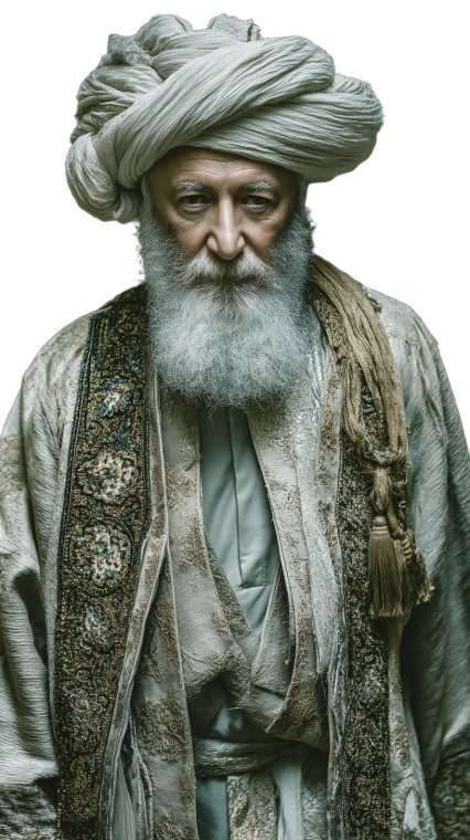 Mullah Nasreddin Portrait Vinyl Car Decal Sticker – Waterproof & UV-Resistant 8"