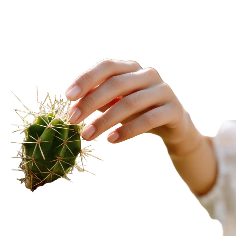 Girl Near Cactus Vinyl Car Decal Sticker – Waterproof & UV-Resistant 8"