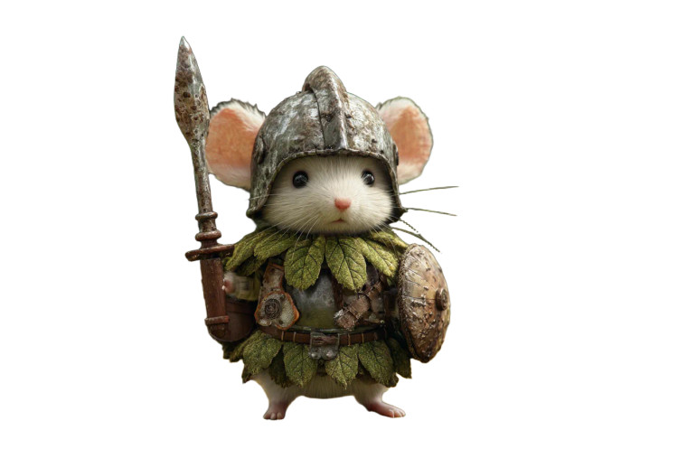 Tiny Mouse Knight Vinyl Car Decal Sticker – Waterproof & UV-Resistant 8"