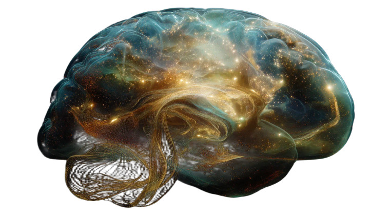 Consciousness Nebula Brain Vinyl Car Decal Sticker – Waterproof & UV-Resistant 8"