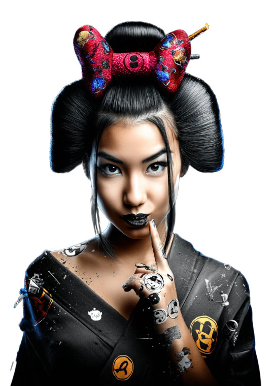 Geisha Vinyl Car Decal Sticker – Waterproof & UV-Resistant 8"