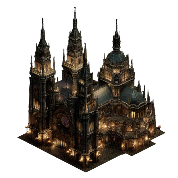 Gothic Cathedral Castle Vinyl Car Decal Sticker – Waterproof & UV-Resistant 8"