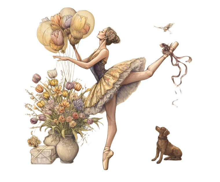 Elegant Ballerina Birthday Vinyl Car Decal Sticker – Waterproof & UV-Resistant 8"