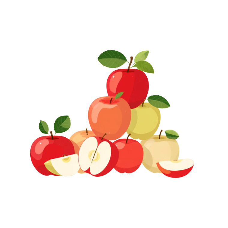 Red Apples Pile Vinyl Car Decal Sticker – Waterproof & UV-Resistant 8"