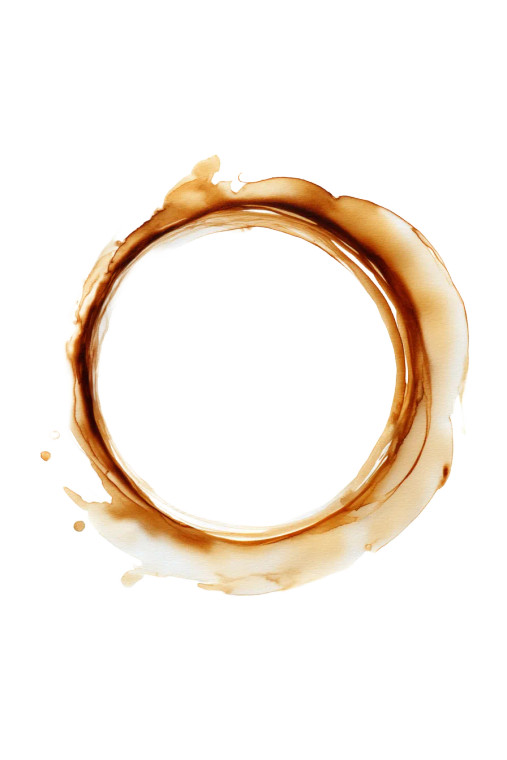 Minimalist Coffee Stain Vinyl Car Decal Sticker – Waterproof & UV-Resistant 8"