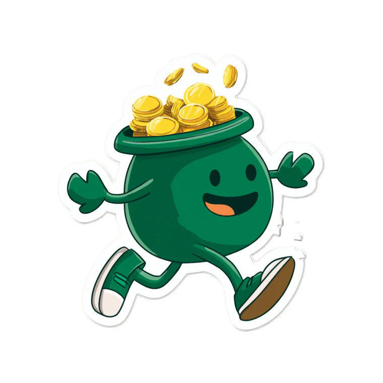 Green Pot Running Vinyl Car Decal Sticker – Waterproof & UV-Resistant 8"