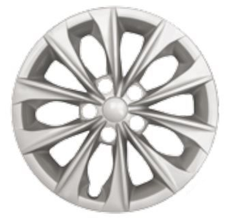 Silver 10 Spoke Wheel Covers | 16 Inch | Set of 4, Camry 2015-2017