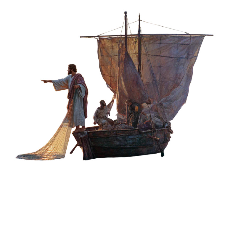 Jesus Directs Disciples Vinyl Car Decal Sticker – Waterproof & UV-Resistant 8"