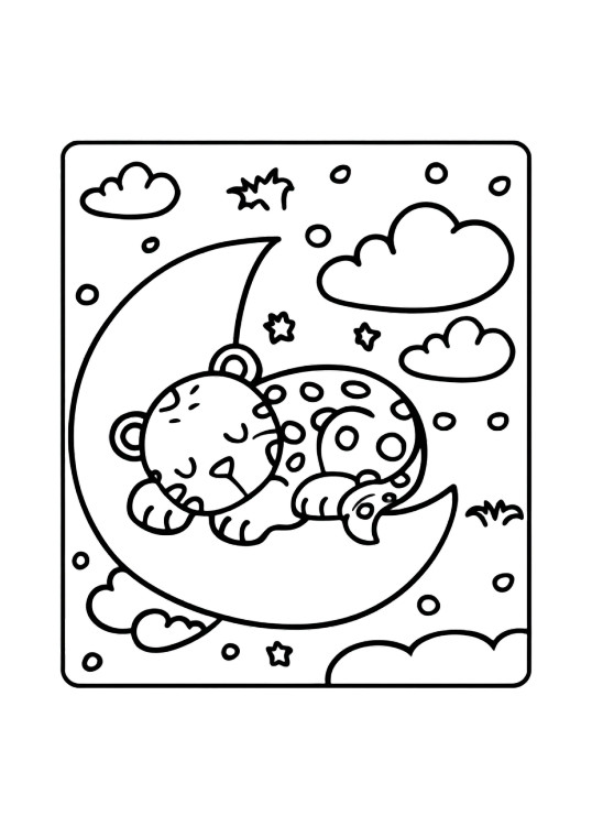 Sleepy Leopard Cartoon Vinyl Car Decal Sticker – Waterproof & UV-Resistant 8"