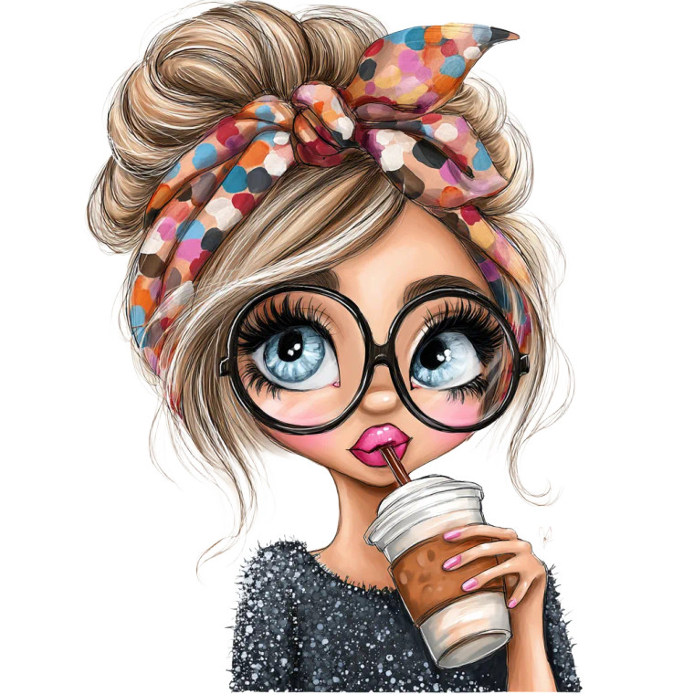 Abstract Girl Bandana V2 Vinyl Car Decal Sticker – Waterproof & UV-Resistant 8"