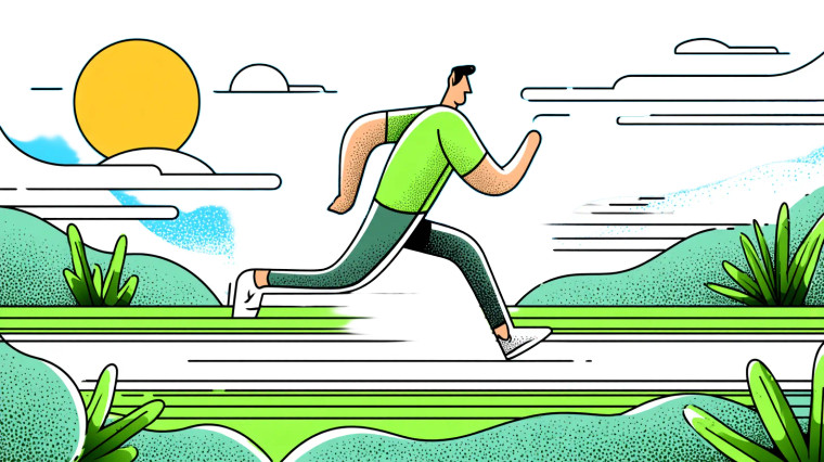 Minimal Running Illustration Vinyl Car Decal Sticker – Waterproof & UV-Resistant 8"