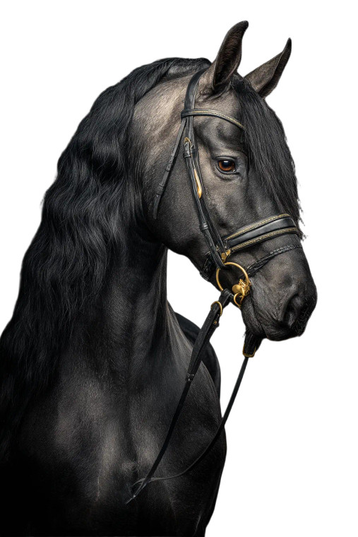 Black Background Horse Vinyl Car Decal Sticker – Waterproof & UV-Resistant 8"