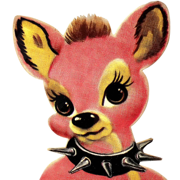 Punk Deer Vinyl Car Decal Sticker – Waterproof & UV-Resistant 8"