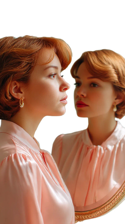 Moody Mirror Reflection Vinyl Car Decal Sticker – Waterproof & UV-Resistant 8"