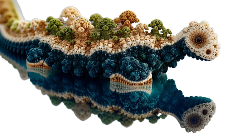 Loch Ness Fractal Vinyl Car Decal Sticker – Waterproof & UV-Resistant 8"