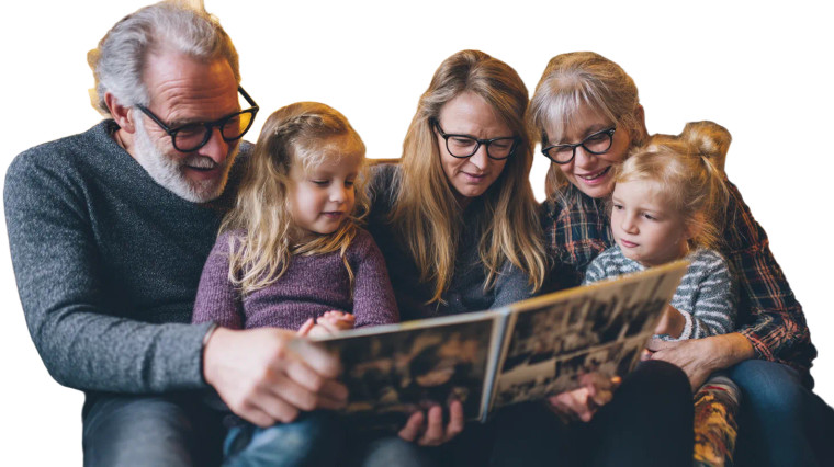 Nostalgic Family Moment Vinyl Car Decal Sticker – Waterproof & UV-Resistant 8"