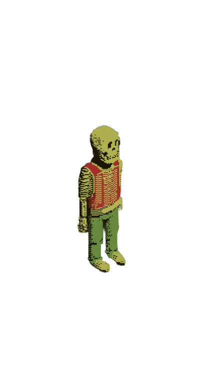Pixelated Cowboy Skeleton Vinyl Car Decal Sticker – Waterproof & UV-Resistant 8"
