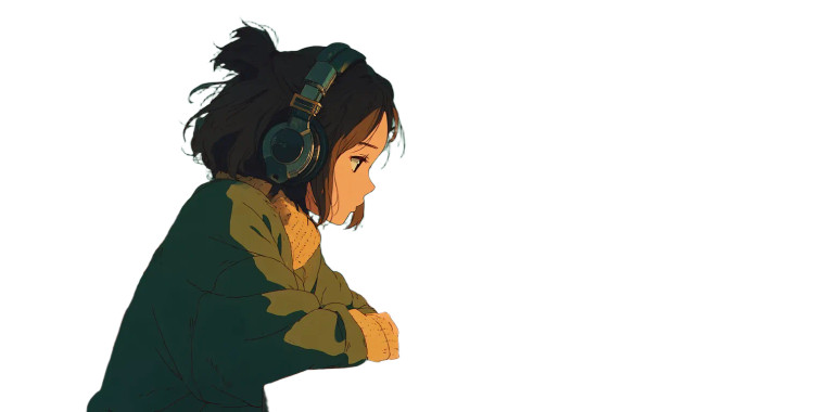 Anime Girl Studying Vinyl Car Decal Sticker – Waterproof & UV-Resistant 8"